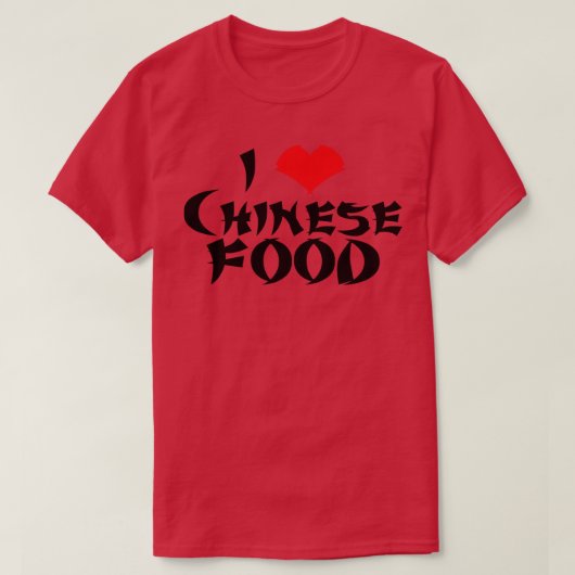 Ik hou van Chinees eten Lt t - shirts (Design voorkant)