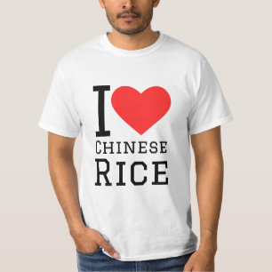 Ik hou van Chinese rijst T-shirt