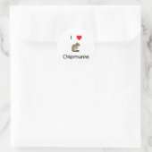 Ik hou van chipmunks Sticker (Tas)