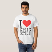 Ik hou van chique stijl t-shirt (Voorkant volledig)