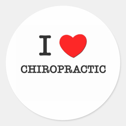 Ik hou van chiropractie ronde sticker (Voorkant)