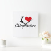Ik hou van Chiropractors Vierkante Klok (Huis)