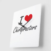 Ik hou van Chiropractors Vierkante Klok (Hoek)