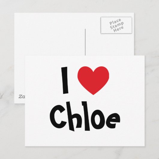 Ik hou van Chloe Briefkaart (Voorkant / Achterkant)