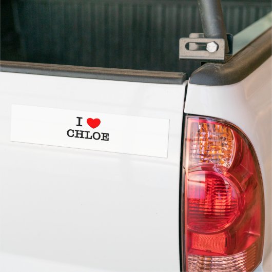 Ik hou van Chloe Bumpersticker (Op Truck)