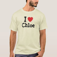 Ik hou van Chloe hart T-Shirt