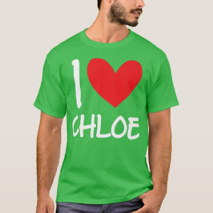 Ik hou van Chloe-naam Gepersonaliseerd meisje Voma T-shirt