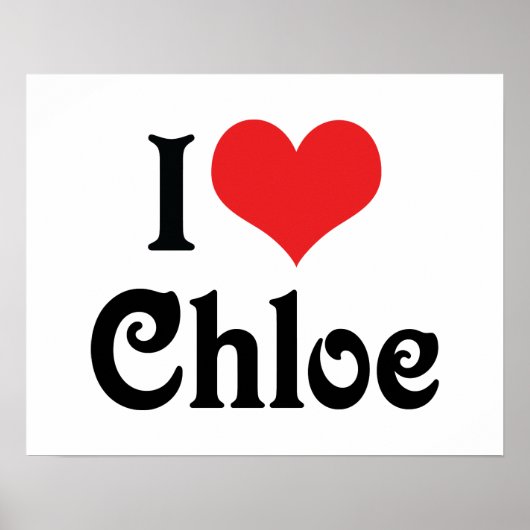 Ik hou van Chloe Poster (Voorkant)