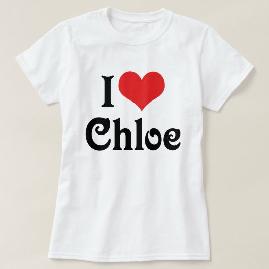 Ik hou van Chloe T-shirt (Design voorkant)