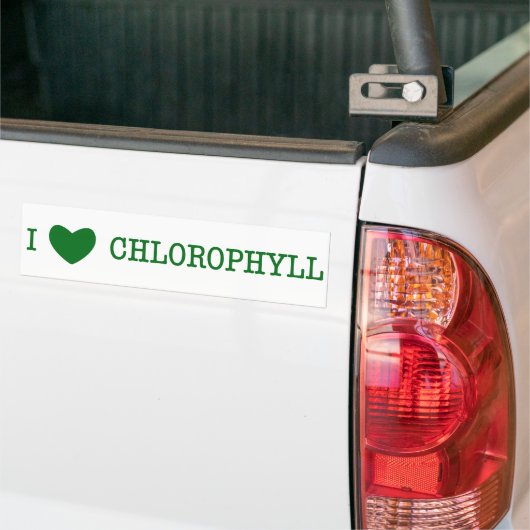 Ik hou van chlorofyl bumpersticker (Op Truck)
