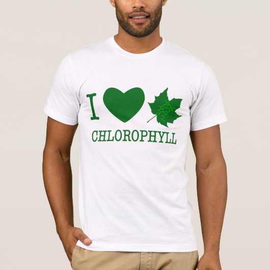 Ik hou van chlorofyl t-shirt (Voorkant)