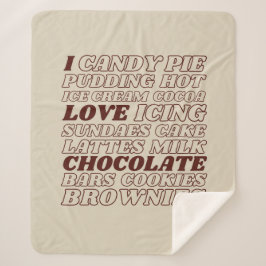 Ik hou van chocolade alles Sherpa Blanket Sherpa Deken