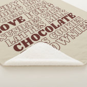 Ik hou van chocolade alles Sherpa Blanket Sherpa Deken (3/4)