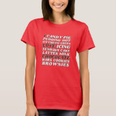 Ik hou van chocolade, alles wit tekst t-shirt (Voorkant)