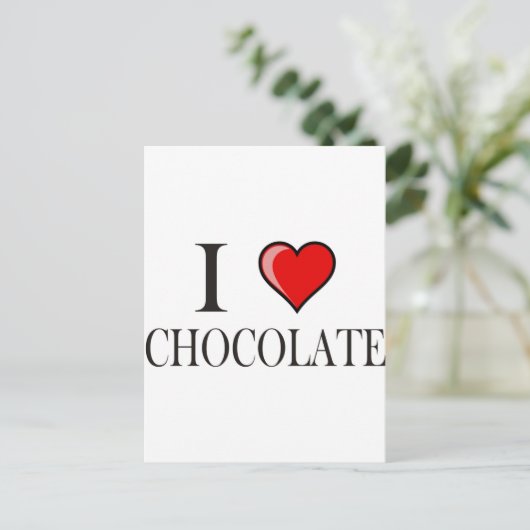 Ik hou van Chocolade Briefkaart (Staand voorkant)