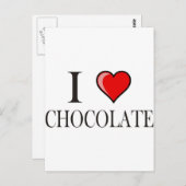 Ik hou van Chocolade Briefkaart (Voorkant / Achterkant)