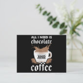 Ik hou van chocolade en koffie briefkaart (Staand voorkant)