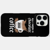 Ik hou van chocolade en koffie Case-Mate iPhone case (Achterkant (horizontaal))