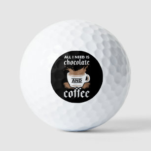 Ik hou van chocolade en koffie golfballen