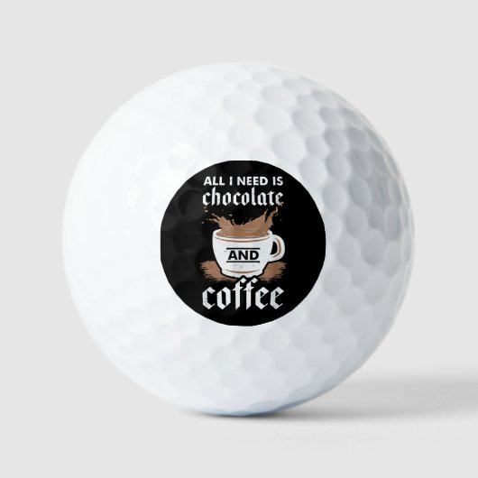 Ik hou van chocolade en koffie golfballen (Voorkant)