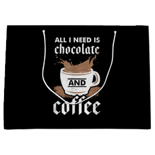 Ik hou van chocolade en koffie groot cadeauzakje