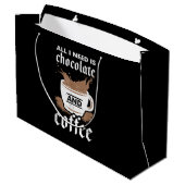 Ik hou van chocolade en koffie groot cadeauzakje (Achterkant Gekanteld)