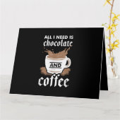 Ik hou van chocolade en koffie kaart (Gele Bloem)