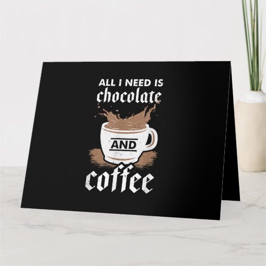 Ik hou van chocolade en koffie kaart (Voorkant)