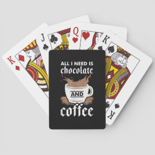 Ik hou van chocolade en koffie pokerkaarten