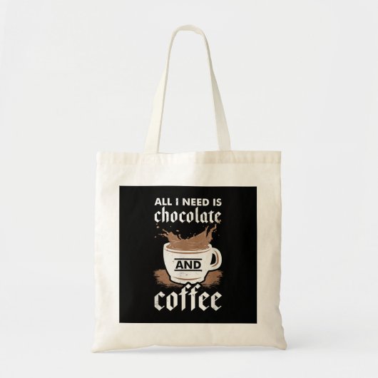 Ik hou van chocolade en koffie tote bag (Voorkant)