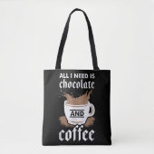 Ik hou van chocolade en koffie tote bag (Voorkant)