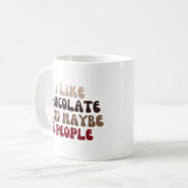 Ik hou van chocolade en misschien 3 mensen koffiemok (Voorkant links)