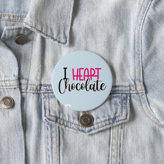 Ik Hou Van Chocolade Grappige Aangepaste Knop Spel Ronde Button 7,6 Cm (In situ)