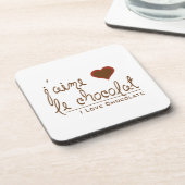 Ik hou van chocolade, in het Frans! Bier Onderzetter (Linkerzijde)
