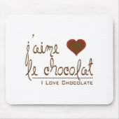 Ik hou van chocolade, in het Frans! Muismat (Voorkant)
