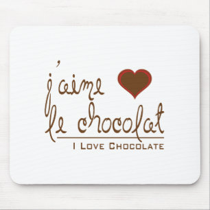 Ik hou van chocolade, in het Frans! Muismat