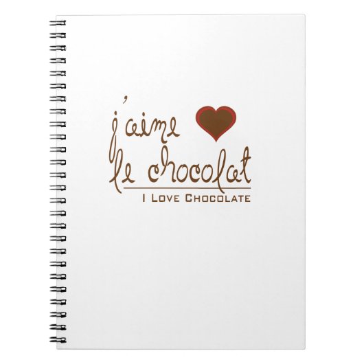 Ik hou van chocolade, in het Frans! Notitieboek (Voorkant)