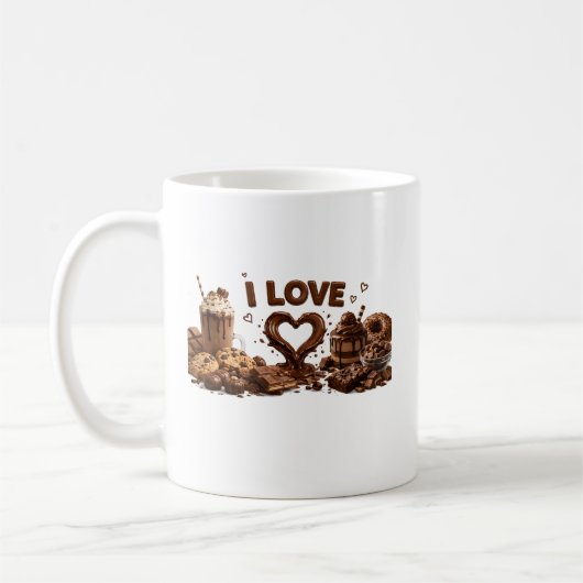 Ik hou van Chocolade Koffiemok (Links)