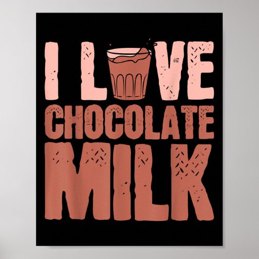 Ik hou van chocolade melk eten eter liefhebber cit poster (Voorkant)