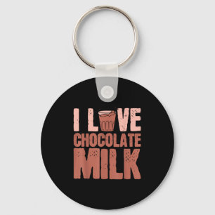 Ik hou van chocolade melk eten eter liefhebber cit sleutelhanger
