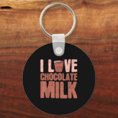 Ik hou van chocolade melk eten eter liefhebber cit sleutelhanger (Voorkant)