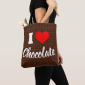 Ik hou van chocolade schattige schouderaccessoire tote bag (Dichtbij)