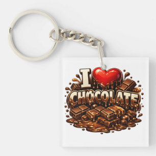 Ik hou van chocolade sleutelhanger