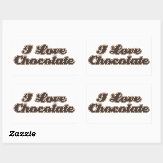 Ik hou van chocolade Stickers (Vel)