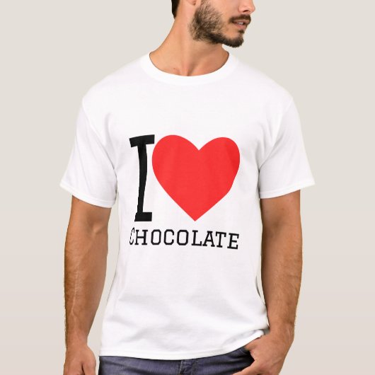 Ik hou van chocolade t-shirt (Voorkant)