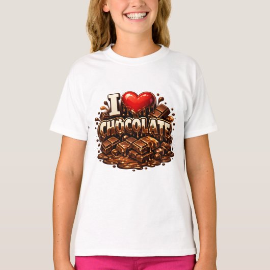 Ik hou van chocolade t-shirt (Voorkant)