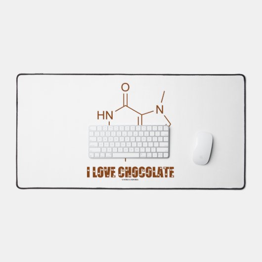 Ik hou van chocolade theobromine moleculaire chemi bureaumat (Keyboard & Muis)