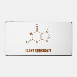 Ik hou van chocolade theobromine moleculaire chemi bureaumat