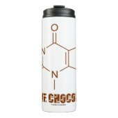 Ik hou van chocolade theobromine moleculaire chemi thermosbeker (Voorkant)