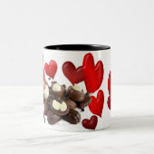 Ik hou van Chocolade Tweekleurige Koffiemok (Center)